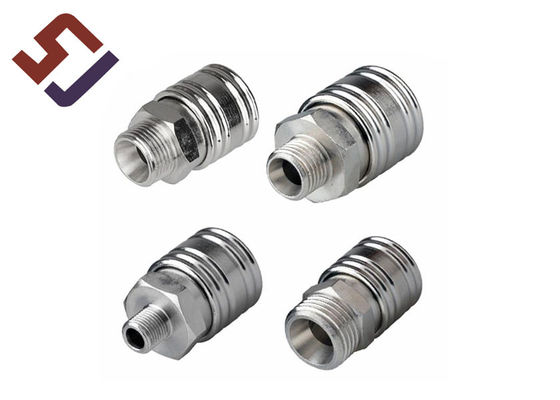 Pneumatische industriële koppeling NPT-luchtcompressor Stalen buisconnector Push